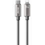 WEKOME WDC-65 pleciony kabel do ładowania i transmisji danych - USB-C na Lightning - 1,2 m - szary