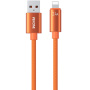 WEKOME WDC-63i pleciony kabel do ładowania i transmisji danych - USB-A na Lightning - 1,2 m - pomarańczowy