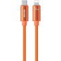 WEKOME WDC-65 pleciony kabel ładujący i do transmisji danych - USB-C na Lightning - 1,2 m - pomarańczowy