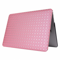 Opakowanie ochronne / etui ze skórzaną powierzchnią i błyszczącym wzorem dla MacBook Air 13" (model A1369 / A1466) - różowe