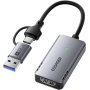 ESSAGER ES-CJK01 adapter wideo 2w1 - HDMI na USB-C / USB-A - ciemnoszary