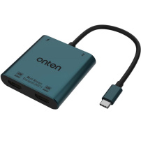 ONTEN OTN-9175K adapter 4w1 - 2x HDMI / USB-C / USB-A na USB-C - morski