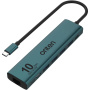 ONTEN UC616 7w1 hub - RJ45 / 2x USB-C / 4x USB-A na USB-C - petrol