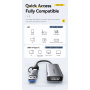 ESSAGER ES-CJK01 adapter wideo 2w1 - HDMI na USB-C / USB-A - ciemnoszary