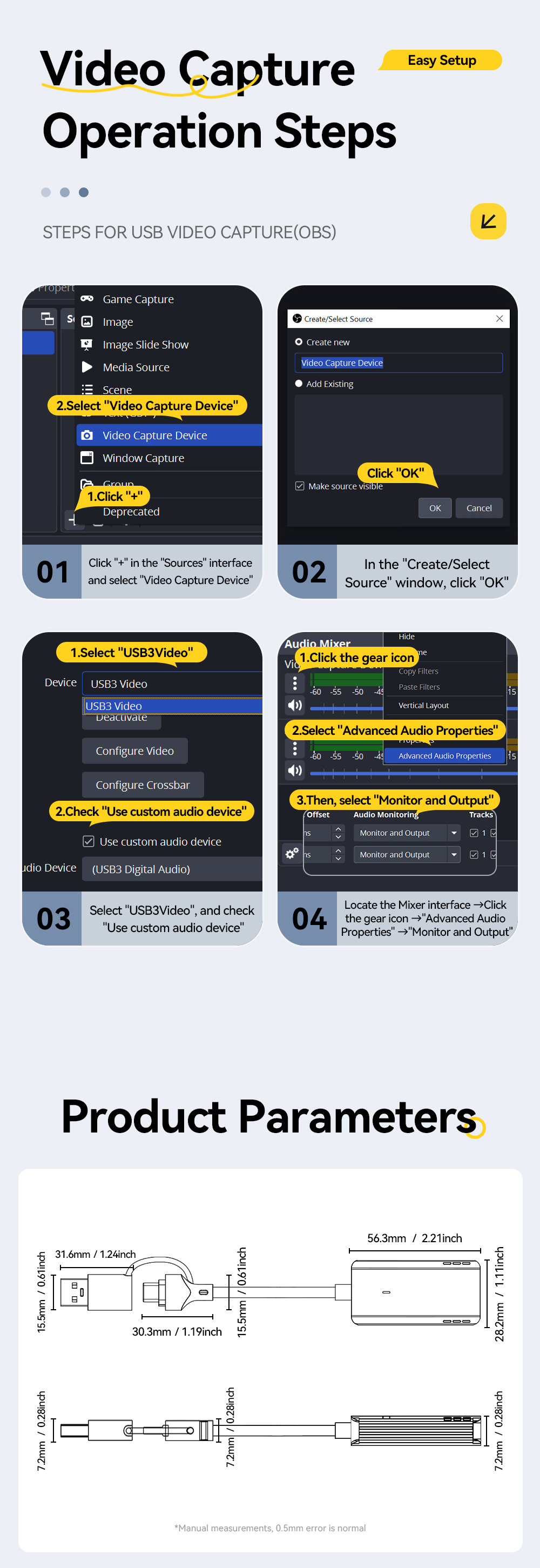 ESSAGER ES-CJK01 adapter wideo 2w1 - HDMI na USB-C / USB-A - ciemnoszary