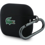 Lacoste Croc Logo silikonowe etui z karabińczykiem do AirPods Pro 3 - czarne