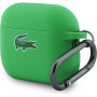 Lacoste Croc Logo silikonowe etui z karabińczykiem do AirPods Pro 3 - zielone