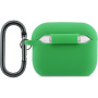 Lacoste Croc Logo silikonowe etui z karabińczykiem do AirPods Pro 3 - zielone