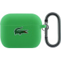Lacoste Croc Logo silikonowe etui z karabińczykiem do AirPods Pro 3 - zielone