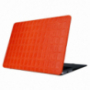 Opakowanie ochronne / etui ze skórzaną powierzchnią i wzorem w kratki dla MacBook Air 13" (model A1369 / A1466) - pomarańczowe