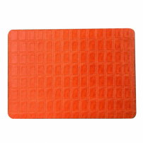 Opakowanie ochronne / etui ze skórzaną powierzchnią i wzorem w kratki dla MacBook Air 13" (model A1369 / A1466) - pomarańczowe