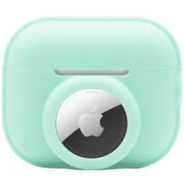 Silikonowe etui ochronne 2w1 dla AirPods Pro 2 (2022) / AirTag 1 / 2 - turkusowy