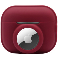 Silikonowe etui ochronne 2w1 dla AirPods Pro 2 (2022) / AirTag 1 / 2 - bordowe