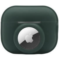 Silikonowe etui ochronne 2w1 dla AirPods Pro 2 (2022) / AirTag 1 / 2 - ciemnozielony