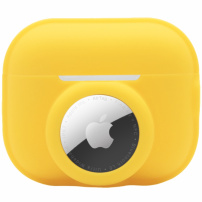 Silikonowe etui ochronne 2w1 dla AirPods Pro 2 (2022) / AirTag 1 / 2 - żółte