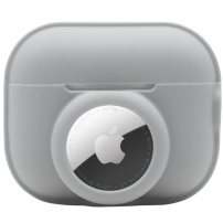Silikonowe etui ochronne 2w1 dla AirPods Pro 2 (2022) / AirTag 1 / 2 - szary