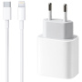 Appleking 2w1 szybkoładujący zestaw 18W USB-C adapter i kabel USB-C / lightning dla iPhone / iPad - biały