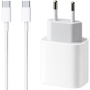 Appleking 2w1 szybkoładujący zestaw 20W USB-C adapter i kabel USB-C / USB-C dla iPhone / iPad – biały