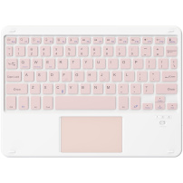 Klawiatura bezprzewodowa Bluetooth z touchpadem - różowa