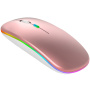 Bezprzewodowa mysz Bluetooth z podświetleniem - różowa