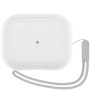 Etui silikonowe Spigen Silicone Fit z pętelką na słuchawki AirPods Pro 2 (2022) - biały