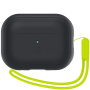 Etui silikonowe Spigen Silicone Fit z pętelką na słuchawki AirPods Pro 2 (2022) - czarna limonka