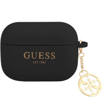 Guess 4G Charm silikonowe etui dla AirPods Pro - czarny