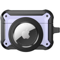 Super wytrzymałe etui ochronne 2w1 dla AirPods Pro / AirTag 1 / 2 - fioletowy