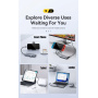 ESSAGER ES-HB01 7w1 hub - dysk SSD / slot na kartę SD / TF / 2x USB-C / 2x USB-A na USB-C - ciemnoszary