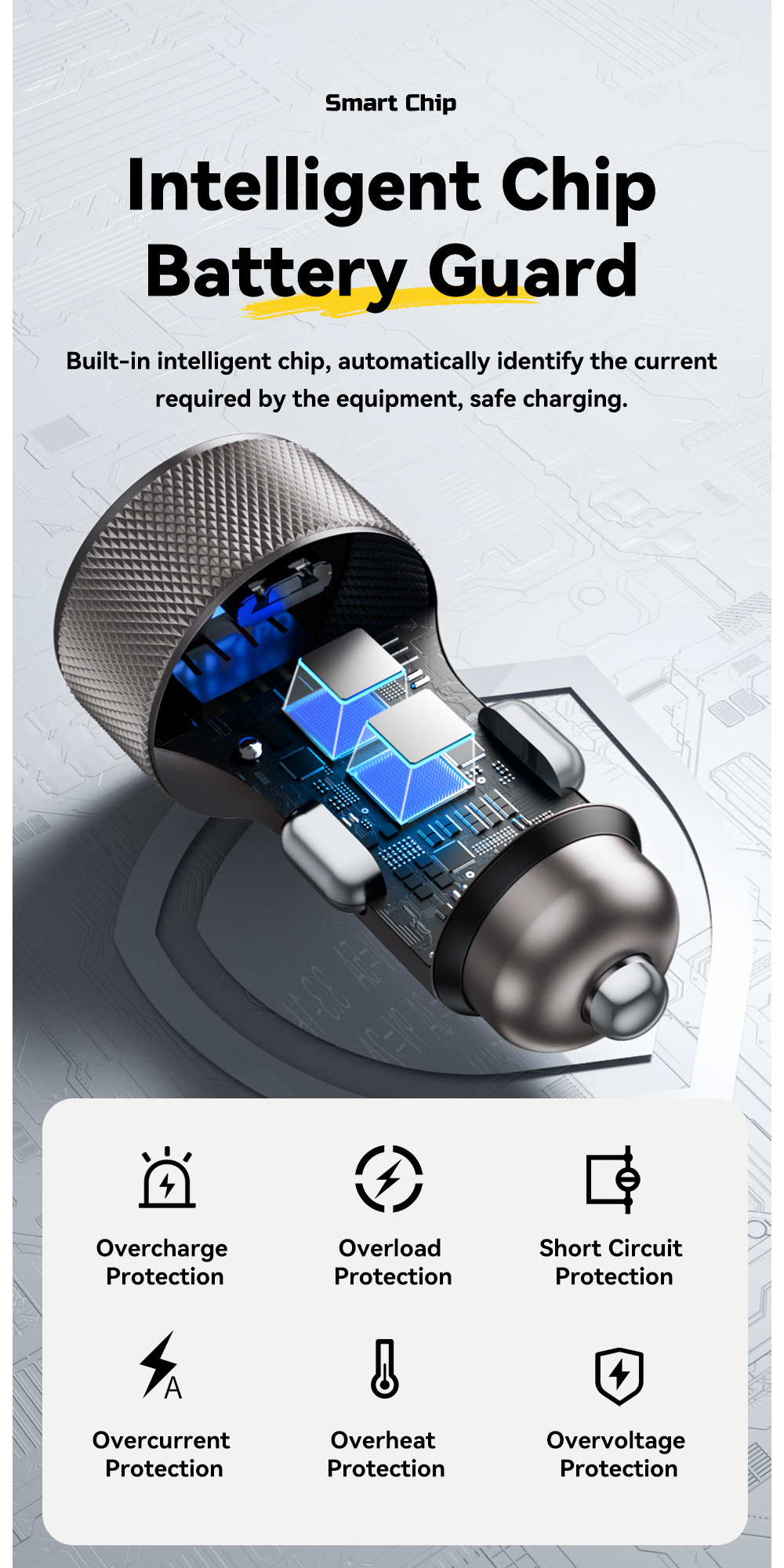 ESSAGER ES-CC21 ładowarka samochodowa z portami USB-C / USB-A - 45W - czarna