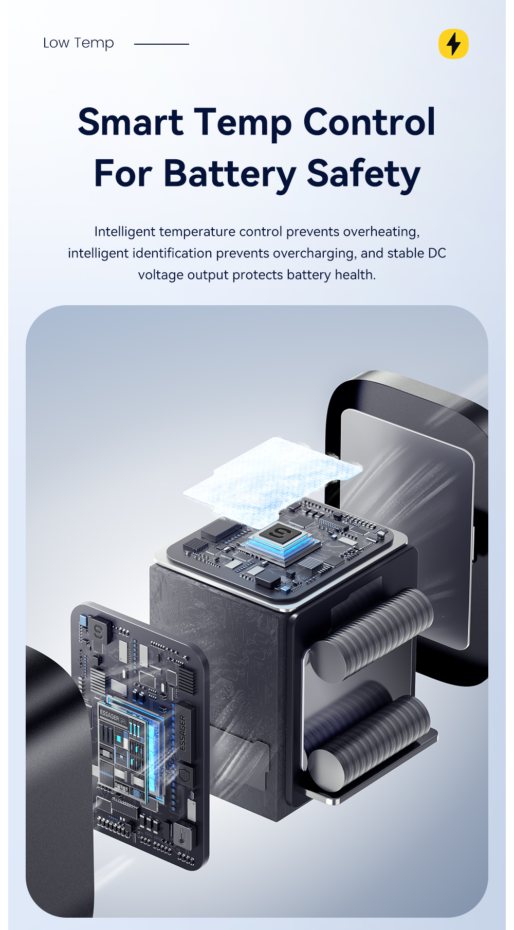 ESSAGER ES-CD60 szybka ładowarka z portem USB-A - 45W - biały