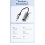 ESSAGER 2w1 adapter ethernet - RJ45 na USB-C / USB-A - szary
