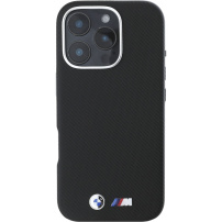 BMW Etui z logo M Kevlar Metal do iPhone'a 16 Pro Max - czarne
