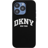 Etui silikonowe DKNY Arch Logo z MagSafe do iPhone’a 15 Pro Max - czarny