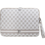 Torba DKNY Checkered Pattern and Stripe do iPada do 13"/MacBooka do 14" - beżowa