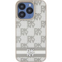 Etui DKNY Checkered Pattern and Stripe do iPhone’a 15 Pro Max - beżowy