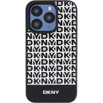 Etui DKNY Repeat Pattern Bottom Stripe z MagSafe do iPhone’a 13 Pro Max - czarny