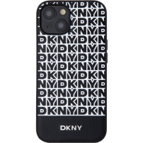 DKNY Osłona dolnego paska z powtarzalnym wzorem z MagSafe dla iPhone'a 14 - czarna