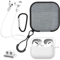Praktyczny zestaw 5w1 dla AirPods Pro - biała