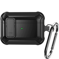 Super trwałe opakowanie z karabińczykiem do AirPods Pro - czarny