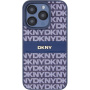 Etui DKNY Repeat Pattern Tonal Stripe do iPhone’a 15 Pro - ciemnoniebieski