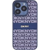 Etui DKNY Repeat Pattern Tonal Stripe do iPhone’a 15 Pro - ciemnoniebieski
