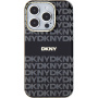 Etui DKNY Repeat Pattern Tonal Stripe z MagSafe do iPhone’a 15 Pro - czarny