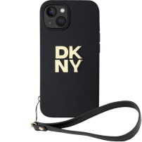 DKNY Etui Stack Logo z paskiem do iPhone'a 13 - czarne