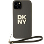 DKNY Stack Logo z paskiem do iPhone'a 14 - oliwka