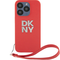 DKNY Etui Stack Logo z paskiem do iPhone'a 15 Pro Max - czerwone