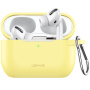 Usams opakowanie silikonowe z karabińczykiem do AirPods Pro - żółte