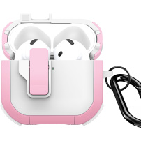 DUX DUCIS Pecp wytrzymałe etui z karabińczykem do AirPods 4 / 5 - różowe