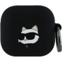 Karl Lagerfeld 3D Logo NFT Choupette Head silikonowe etui do AirPods 4 / 5 - czarny