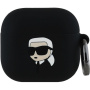 Karl Lagerfeld 3D Logo NFT Karl Head silikonowe etui do AirPods 4 / 5 - czarne